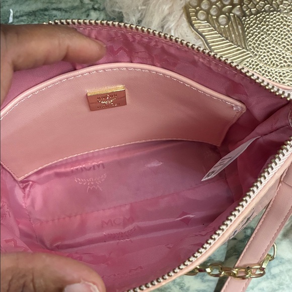 MCM Pink Crossbody Bag with Gold Chain - Picture 4 of 5